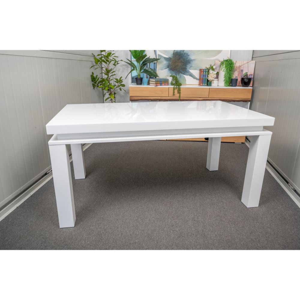 Ikea white gloss on sale dining table